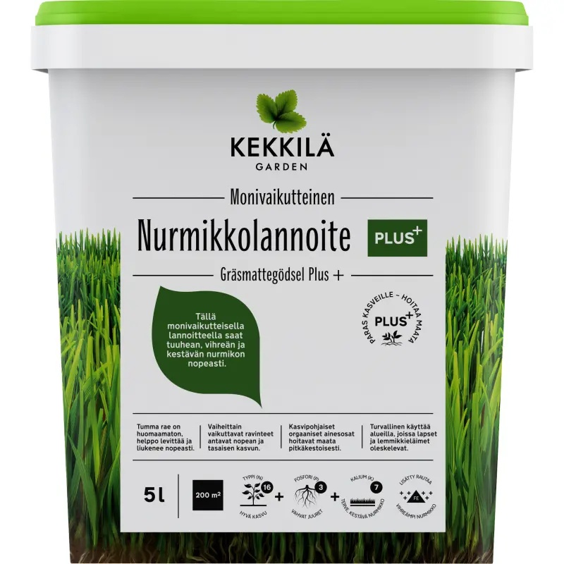 Kekkilän Nurmikkolannoite Plus+ 5l